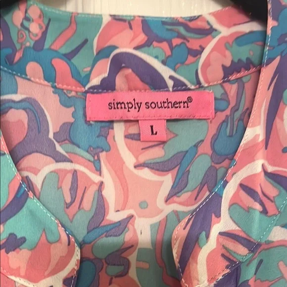 Floral Pink and Blue Maxi Dress - Picture 3 of 8